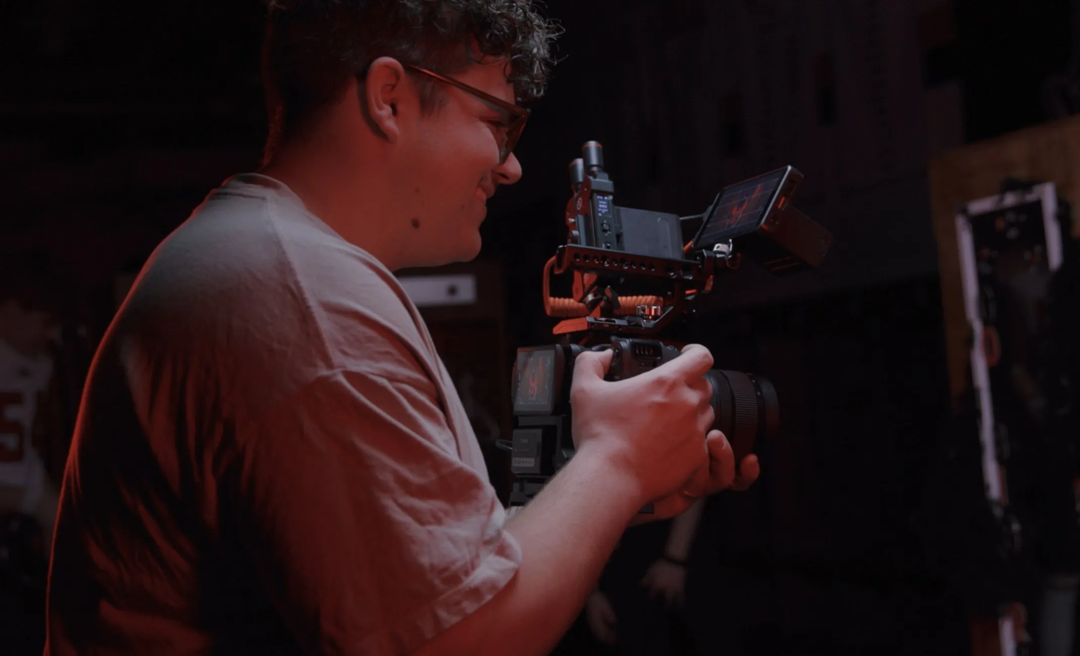 Cold Brew crew filming on set